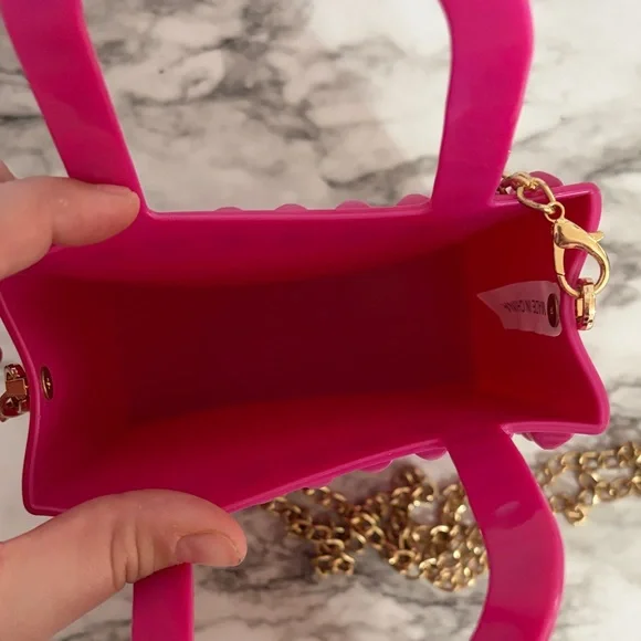 Pink Studded Women's Bag - Picture 2 of 2